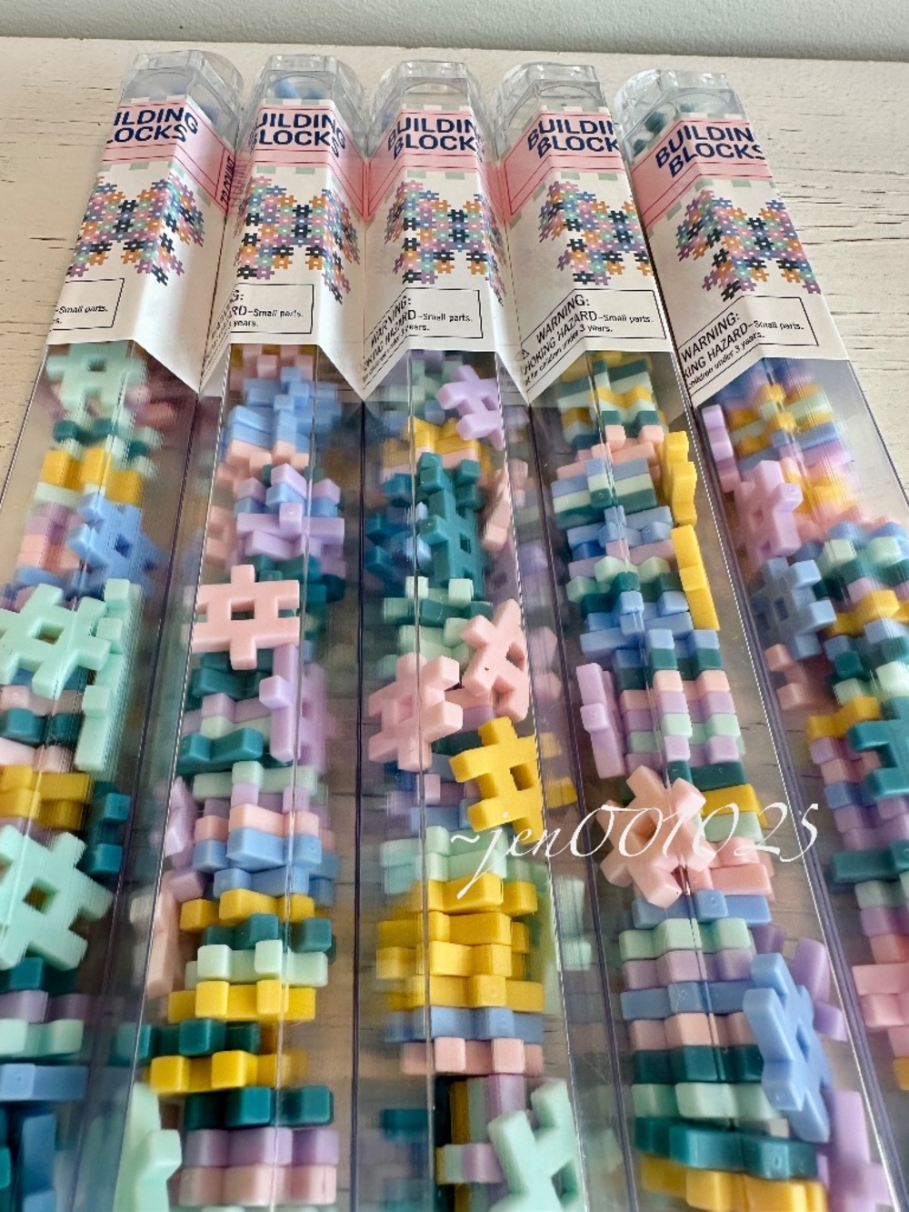 5 Sets Target Hashtag Building Blocks Pastel Colors - Picture 2 of 5